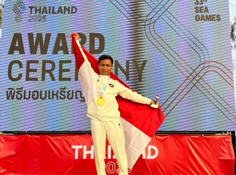 Indra Hadinata membuktikan mimpi masa kecil bisa berbuah emas untuk Indonesia.