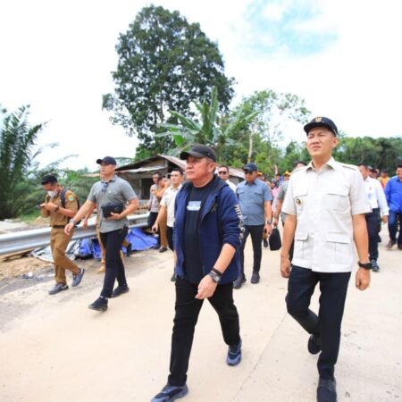 Gubernur Sumatera Selatan Dr. H. Herman Deru bersama Bupati PALI Asgianto, ST, meresmikan Jembatan Tumpang Sari di Kecamatan Talang Ubi, Kabupaten PALI, Selasa (16/12/2025).