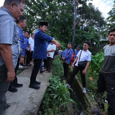 Wakil Wali Kota Palembang Prima Salam meninjau langsung kondisi jembatan rusak di Kelurahan Silaberanti, Kecamatan Jakabaring, Rabu (17/12/2025).