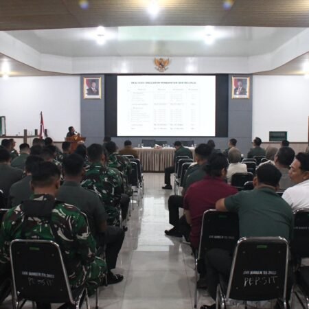 Korem 044/Gapo menggelar Rapat Anggota Tahunan (RAT) Primer Koperasi Kartika Gapo Tutup Buku Tahun 2025 yang berlangsung di Aula Makorem 044/Gapo, Jalan Jenderal Sudirman Km 4, Kota Palembang, Senin (12/1/2026).