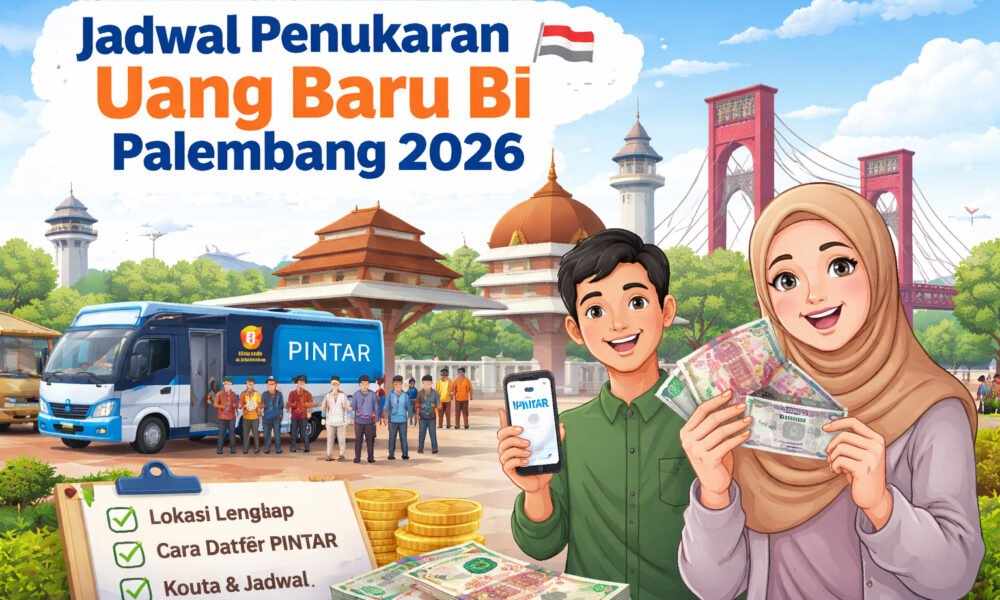 Bank Indonesia Sumsel menghadirkan layanan penukaran uang baru melalui program SERAMBI 2026 di berbagai titik Kota Palembang guna memenuhi kebutuhan masyarakat menjelang Idul Fitri.