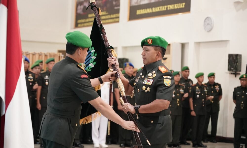 Kepemimpinan Korem 044/Gapo Resmi Berganti, dari Brigjen TNI Adri Koesdyanto ke Brigjen TNI Khabib Mahfud