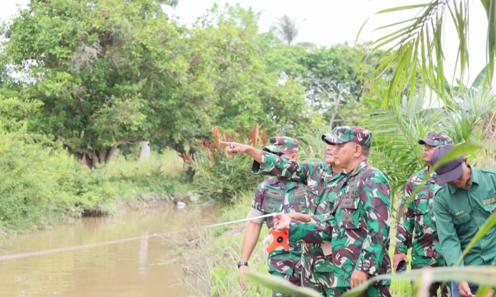 Kodim 0418/Palembang Survei Tiga Lokasi Strategis Pembangunan Jembatan di Gandus