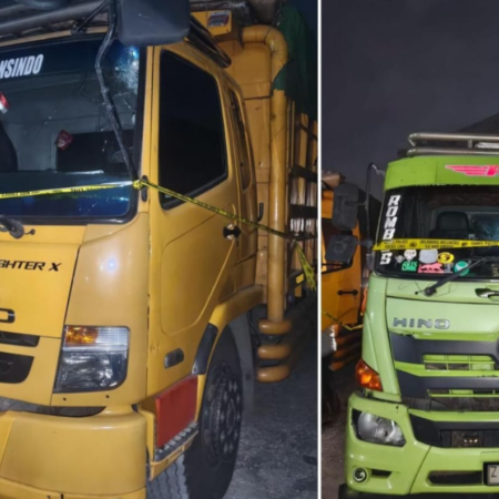 Diangkut Tronton, 80 Ton Batu Bara Ilegal Asal Muara Enim Tujuan Cilegon Disergap Polda Sumsel Diangkut Tronton, 80 Ton Batu Bara Ilegal Asal Muara Enim Tujuan Cilegon Disergap Polda Sumsel di Jalintim OKU