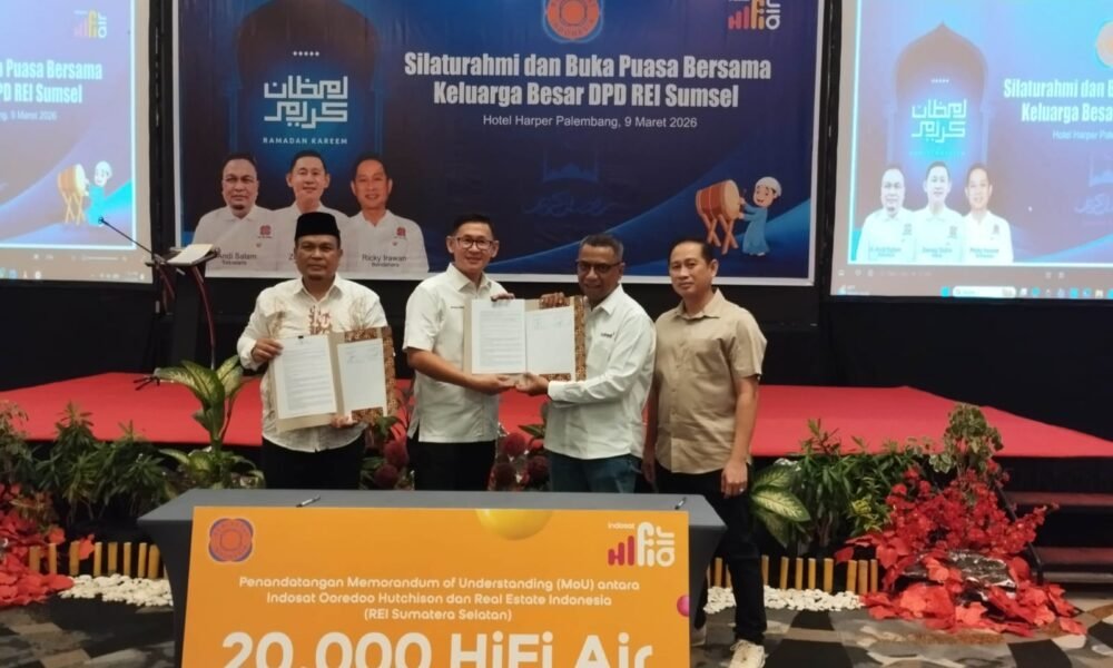 REI Sumsel Catat Serapan FLPP 16.500 Unit, Perkuat Kolaborasi Digital dengan Indosat