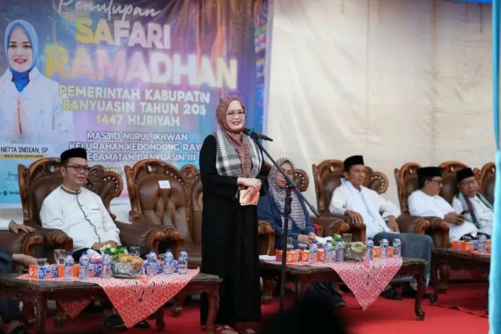 Penuh Kebersamaan, Wabup Banyuasin Netta Tutup Safari Ramadan 2026