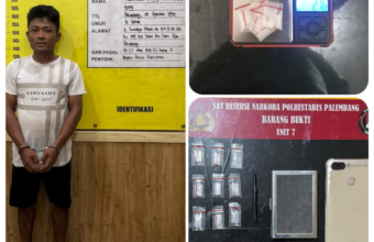 Pengedar Sabu di Sako Palembang Ditangkap Polisi Saat Menggenggam Narkoba