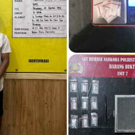 Pengedar Sabu di Sako Palembang Ditangkap Polisi Saat Menggenggam Narkoba