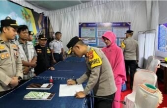 Tinjau Pospam hingga Pos Terpadu, Kapolres OKU Selatan Berikan Arahan ke Personel