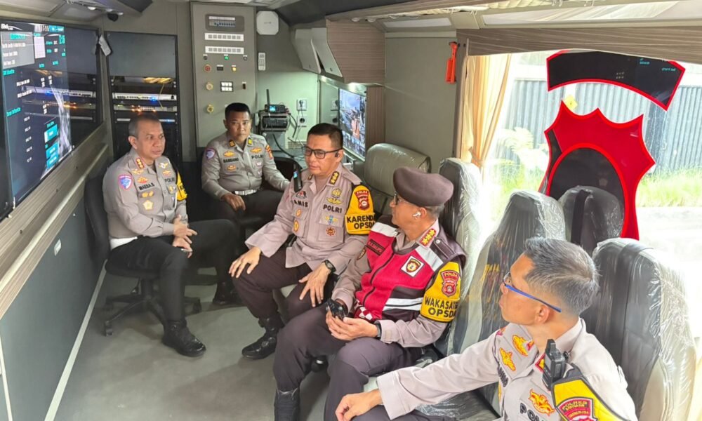Mobile Command Center Polda Sumsel Kendalikan Titik Kritis Jalintim Banyuasin