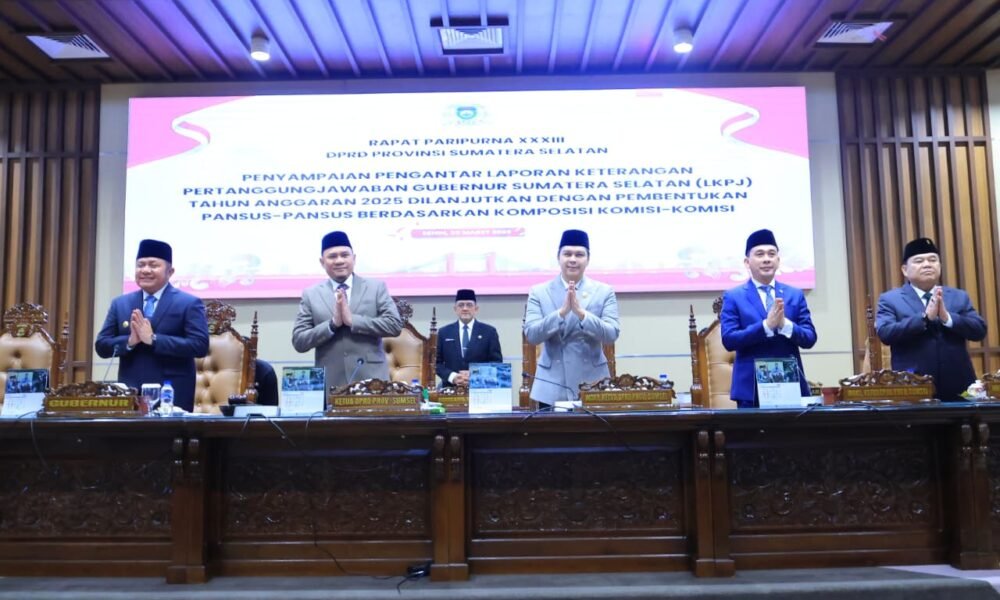 Gubernur Herman Deru Sampaikan LKPJ 2025, Tekankan Tantangan dan Program Strategis Pembangunan Sumsel ke Depan