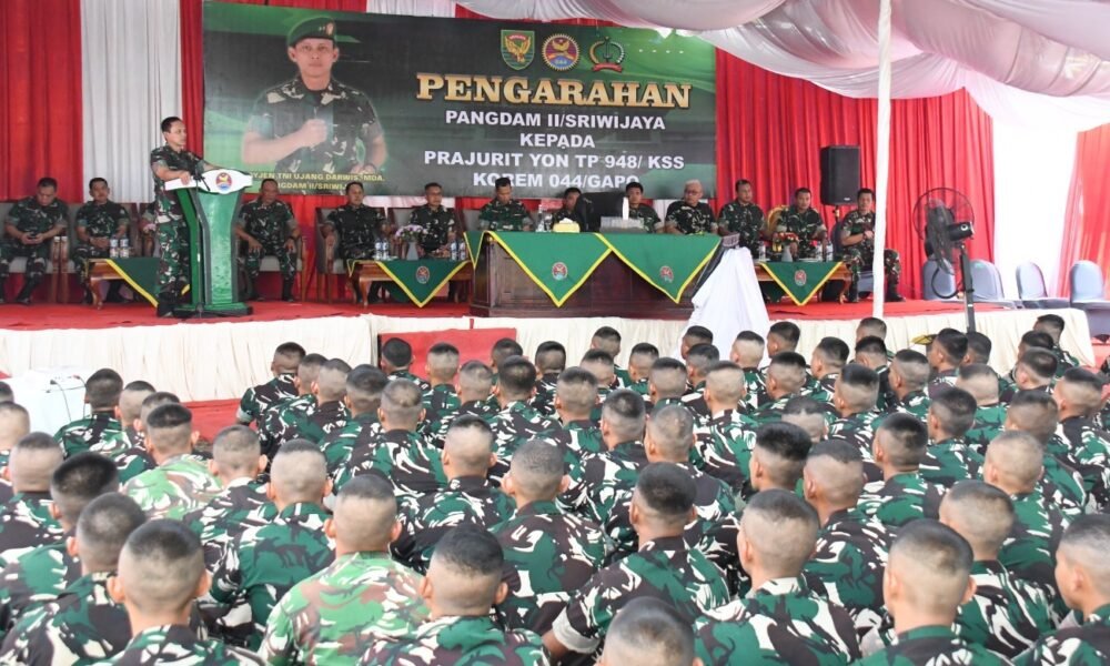 Bangga Jadi Generasi Pertama, Pangdam II/Swj Motivasi Prajurit Yon TP 948/KSS