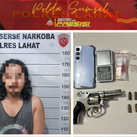 Pengedar Sabu-Sabu di Lahat Simpan Senpi Rakitan di Bawah Kasur Pengedar Sabu-Sabu di Lahat Simpan Senpi Rakitan di Bawah Kasur