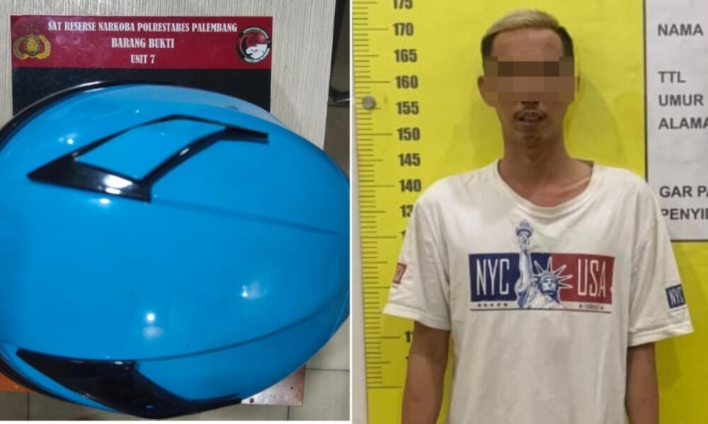 Polisi Gerebek Rumah Pengedar di Gandus Palembang, 10 Paket Sabu dan Pil Ekstasi Diselipkan di Helm