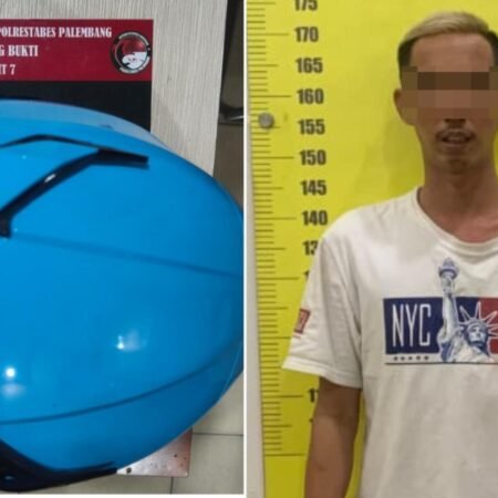 Polisi Gerebek Rumah Pengedar di Gandus Palembang, 10 Paket Sabu dan Pil Ekstasi Diselipkan di Helm