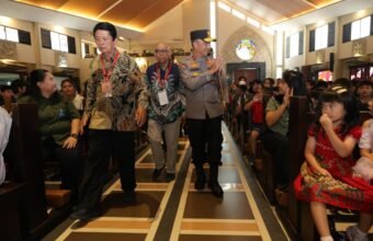 Sapa Jemaat Santo Yoseph, Kapolda Sandi Nugroho Ajak Gotong Royong Jaga Kamtibmas Bumi Sriwijaya