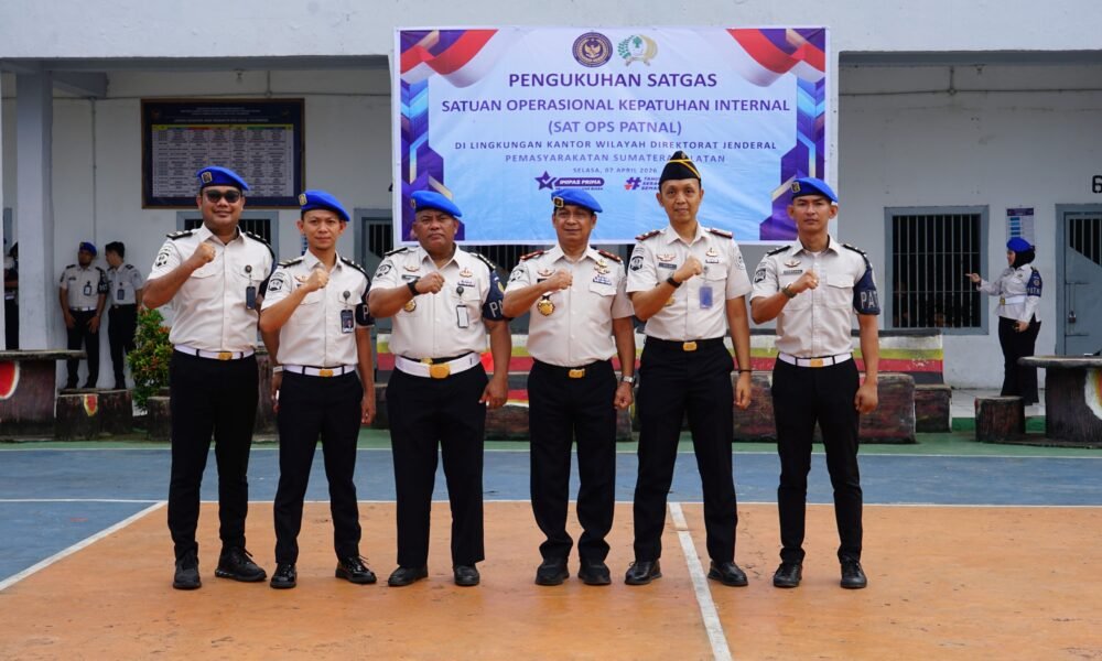 Perkuat Pengawasan Internal, Tiga Perwakilan Rutan Palembang Dikukuhkan dalam SATOPATNAL