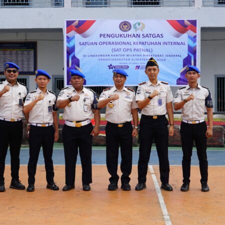 Perkuat Pengawasan Internal, Tiga Perwakilan Rutan Palembang Dikukuhkan dalam SATOPATNAL