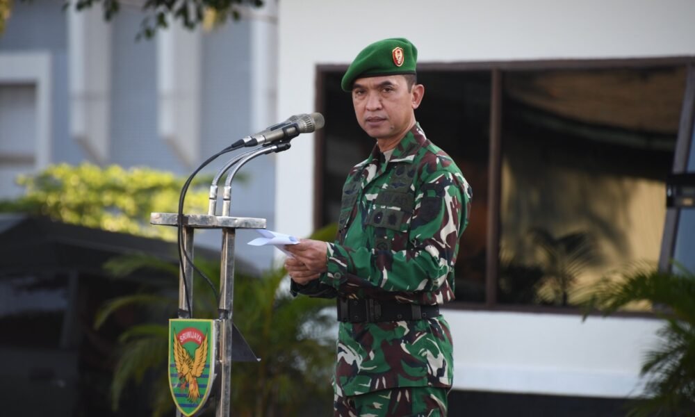 Kasrem 044/Gapo Sampaikan Pesan Panglima TNI dalam Upacara: Jaga Nama Baik Institusi