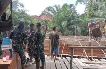 Warga Apresiasi Dedikasi Kodim 0404/Muara Enim yang Bangun Jembatan Beton di Muara Dua