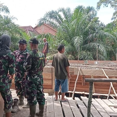 Warga Apresiasi Dedikasi Kodim 0404/Muara Enim yang Bangun Jembatan Beton di Muara Dua