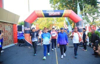 Sekda Edward Candra Buka Sumsel Budaya Run 2026, Dorong Gaya Hidup Sehat dan Pelestarian Budaya