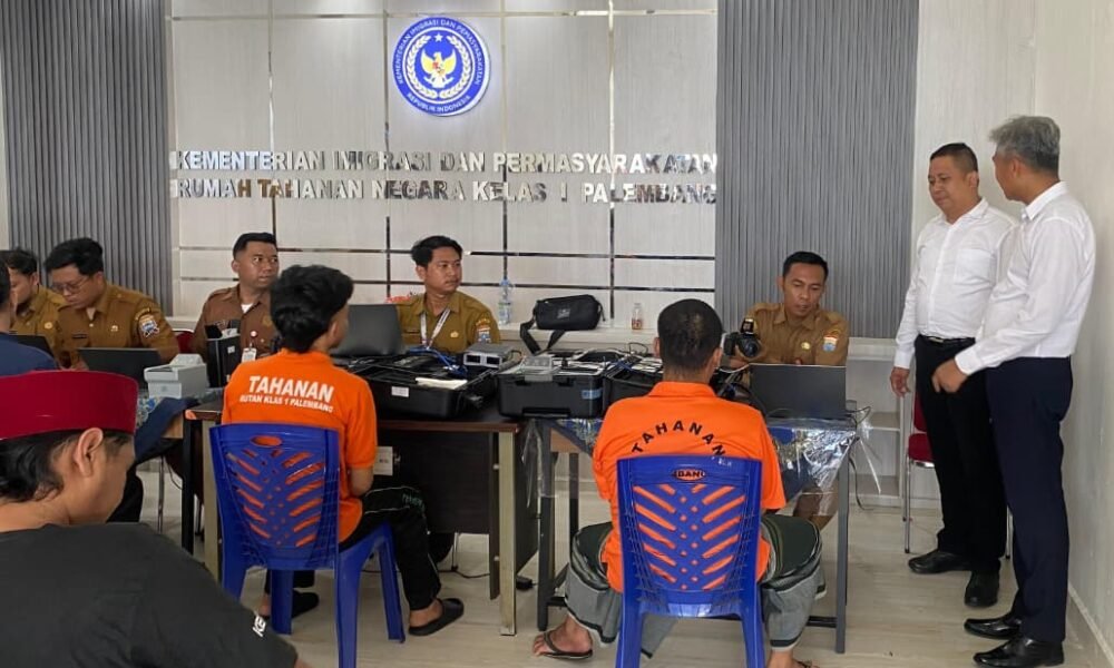 Gandeng Dukcapil, Rutan Palembang Lakukan Pemenuhan Hak Sipil Warga Binaan