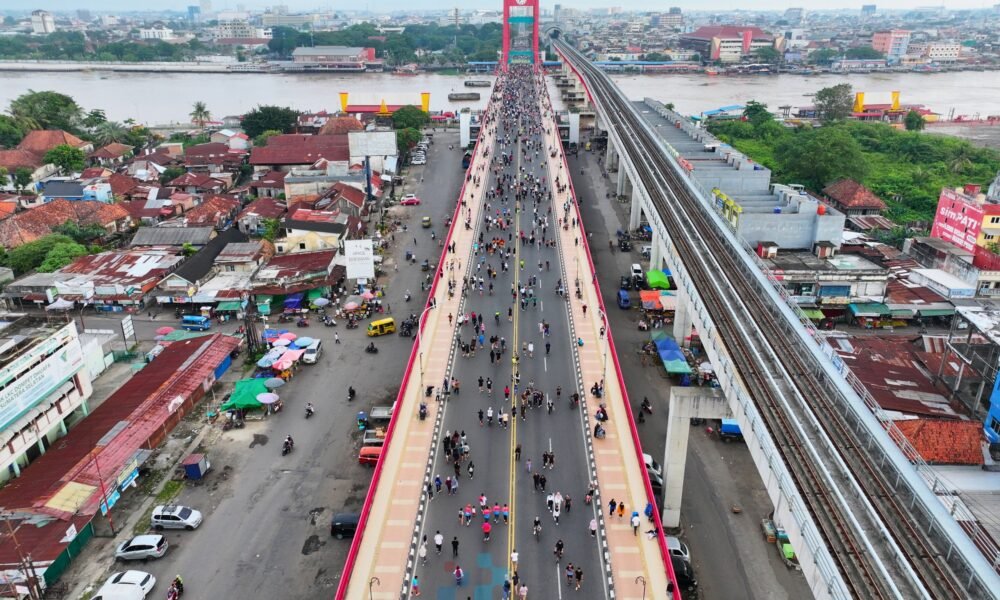 Antusias Warga Palembang Tinggi, Uji Coba Car Free Day Kedua Sukses