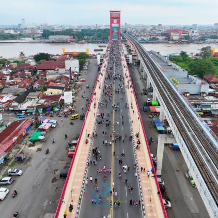 Antusias Warga Palembang Tinggi, Uji Coba Car Free Day Kedua Sukses