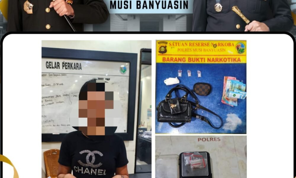 Ibu Rumah Tangga Muda di Muba Ditangkap saat Edarkan Sabu di Pos Security Perusahaan