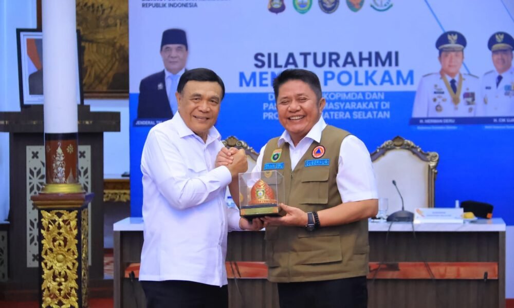 Dampingi Menko Polkam, Herman Deru dan Cik Ujang Ajak Masyarakat Sumsel Jaga Kondusivitas