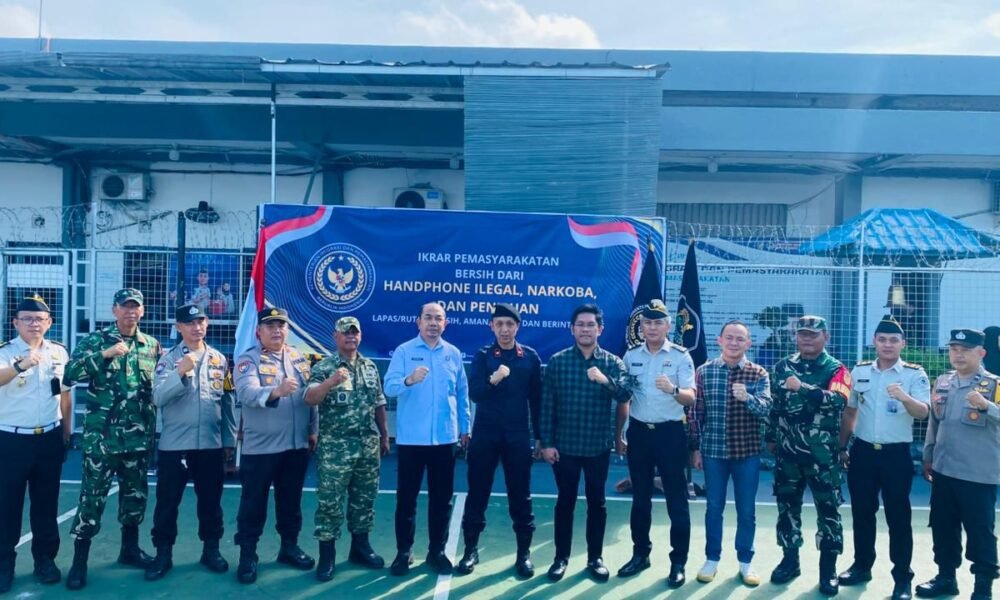 Rutan Kelas I Palembang Laksanakan Apel, Ikrar Bersama dan Penggeledahan Gabungan Bersama APH