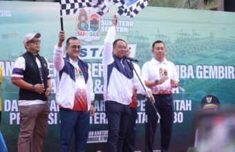 Wagub Sumsel Cik Ujang Lepas Jalan Santai HUT ke-80 Sumsel, Ribuan ASN dan Warga Meriahkan Kebersamaan