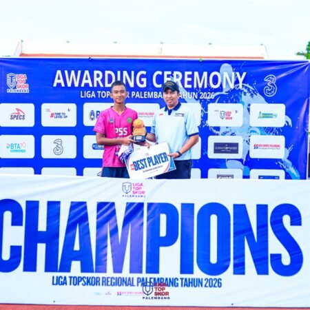 SSB PSS Raih Runner Up Liga Top Skor Regional Palembang 2026, Abqory Sheva Jadi Best Player