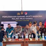 Polres Musi Rawas Hancurkan Barang Bukti Narkotika Senilai Miliaran Rupiah