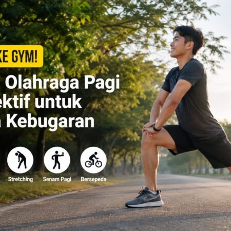 Tak Perlu ke Gym! Ini Jenis Olahraga Pagi yang Efektif untuk Menjaga Kebugaran Seorang pria melakukan gerakan peregangan (stretching) di jalan taman saat pagi hari dengan latar pepohonan hijau dan sinar matahari yang hangat. (Foto: Ilustrasi/AI)