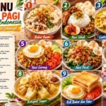 10 Menu Sarapan Pagi Favorit Orang Indonesia, Lezat dan Bikin Semangat Seharian 10 menu sarapan pagi favorit masyarakat Indonesia yang wajib Anda coba. (Foto: ilustrasi/ai)