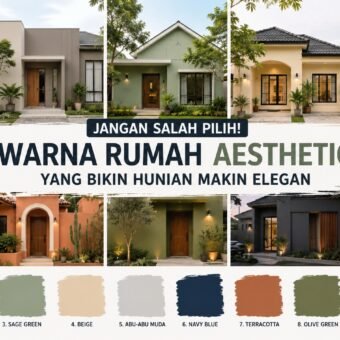 Rekomendasi warna rumah aesthetic yang membuat hunian terlihat lebih elegan, modern, nyaman, dan tetap timeless di berbagai konsep desain rumah. (Foto: ilustrasi/ai)