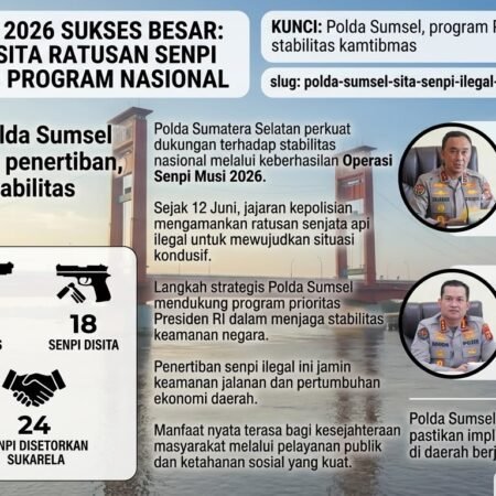 Ops Senpi Musi 2026 Ungkap 16 Kasus, Polda Sumsel Amankan Ratusan Senjata Api Ilegal