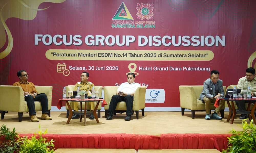 Kegiatan yang digelar Selasa, 30 Juni 2026 ini berlangsung di Hotel Grand Dila Palembang dan diselenggarakan oleh FW Lokal IMM Sumsel bekerja sama dengan LHKPN PW Muhammadiyah. (Foto: Yulie)