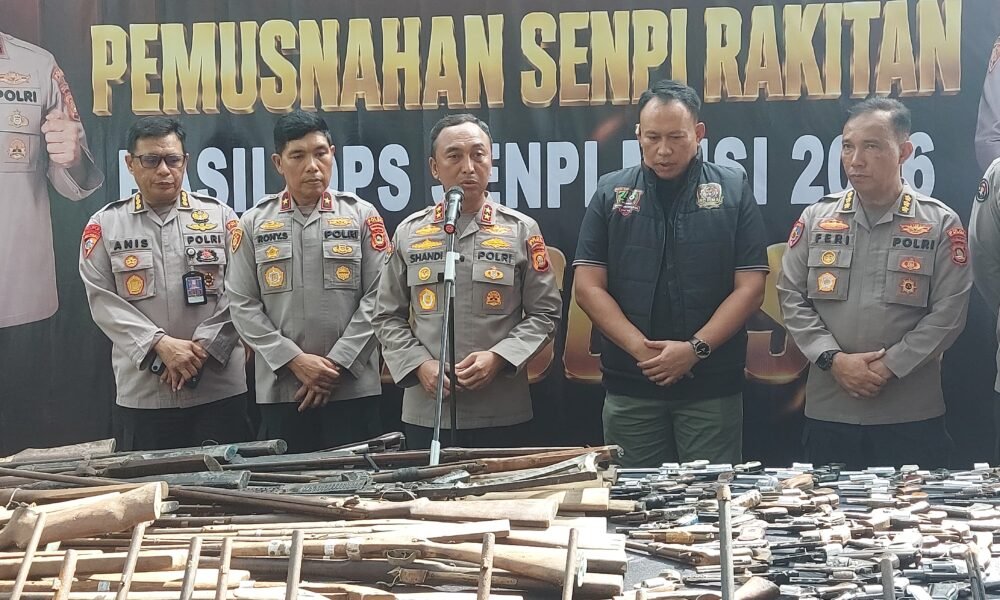 Polda Sumsel Musnahkan 397 Senjata Api Rakitan Hasil Ops Senpi Musi 2026