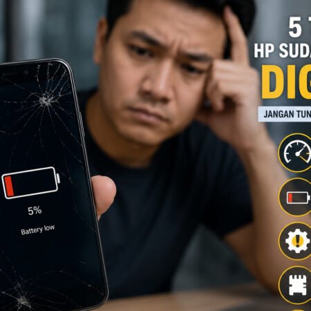 5 Tanda HP Anda Sudah Waktunya Diganti, Jangan Tunggu Sampai Rusak Total Seorang pengguna memperlihatkan smartphone yang mengalami layar retak dan baterai cepat habis sebagai ilustrasi lima tanda HP sudah waktunya diganti agar aktivitas tetap lancar. (Foto: ilustrasi/sriwijayaterkini.co)