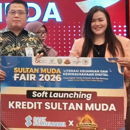Bank Sumsel Babel Bersama OJK Sumsel Luncurkan Kredit Sultan Muda 2026, Dorong Lahirnya Generasi Wirausaha Baru Bank Sumsel Babel Bersama OJK Sumsel Luncurkan Kredit Sultan Muda 2026. (Foto: Yulie/sriwijayaterkini.co)