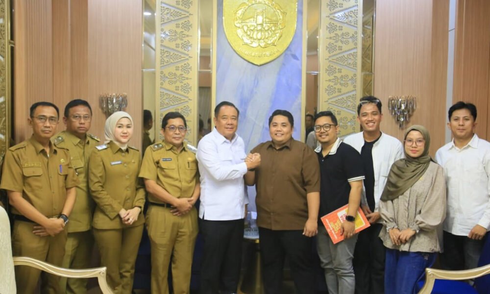 Wagub Sumsel Cik Ujang Dukung Produksi Film Lokal Lenget The Movie. (Foto: Yulie/sriwijayaterkini.co)