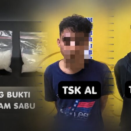 Nekat Transaksi Sabu di Halaman Masjid, Dua Pengedar Diciduk Ditresnarkoba Polda Sumsel Aksi nekat dua pria berinisial M.P (23) dan AL (33) berakhir di tangan aparat kepolisian. (Foto: istimewa)