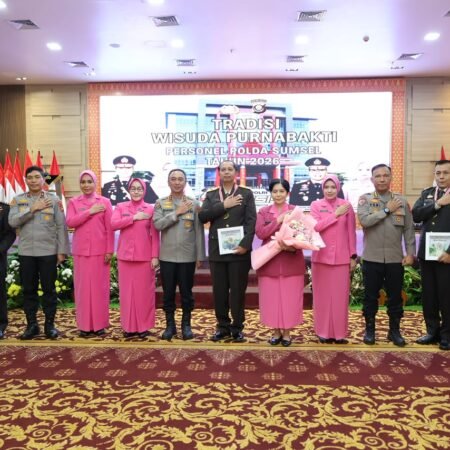 Wisuda Purnabakti Polda Sumsel 2026, Kapolda: Pensiun dari Dinas, Bukan Berhenti Mengabdi