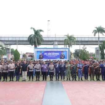 Dari Ojol hingga Buruh, Ribuan Elemen Masyarakat Deklarasikan Sabuk Kamtibmas Palembang
