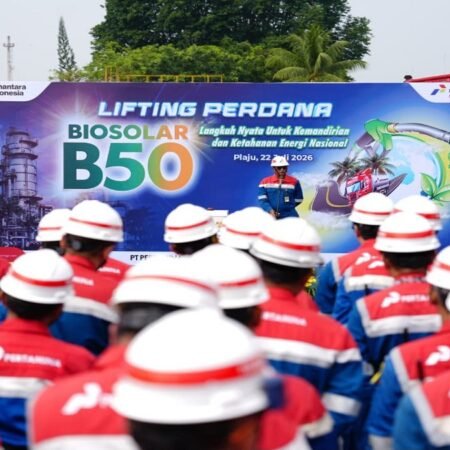 Kilang Pertamina Plaju Mulai Salurkan Biosolar B50 Perdana, Dukung Ketahanan Energi Nasional