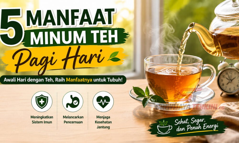 Ilustrasi gambar secangkir teh di pagi hari. (Foto: Dok sriwijayaterkini.co)