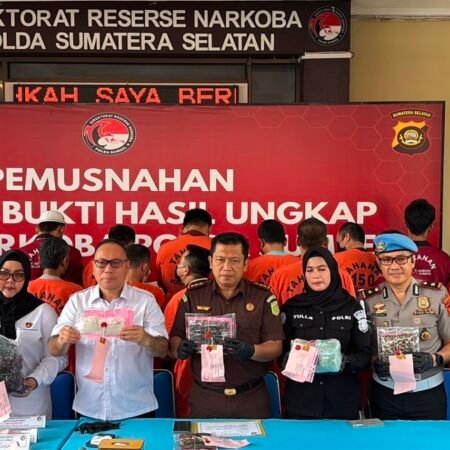 Polda Sumsel Musnahkan Sabu 4 Kg, 17.981 Butir Ekstasi Senilai Rp7,9 Miliar, Selamatkan 83 Ribu Jiwa